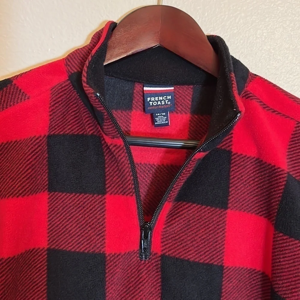 FRENCH Toast Red Buffalo Plaid Pullover Sweatshirt